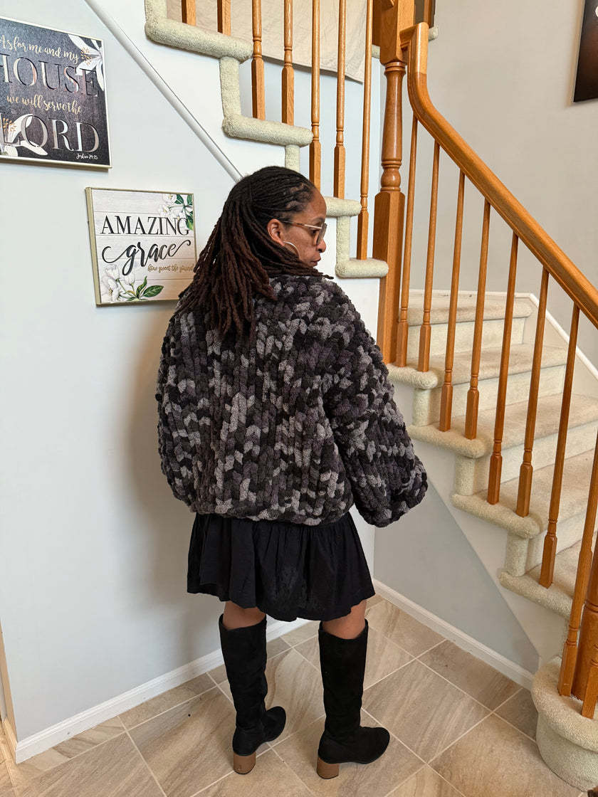 Granite & Graphite Chunky Knit Cardigan