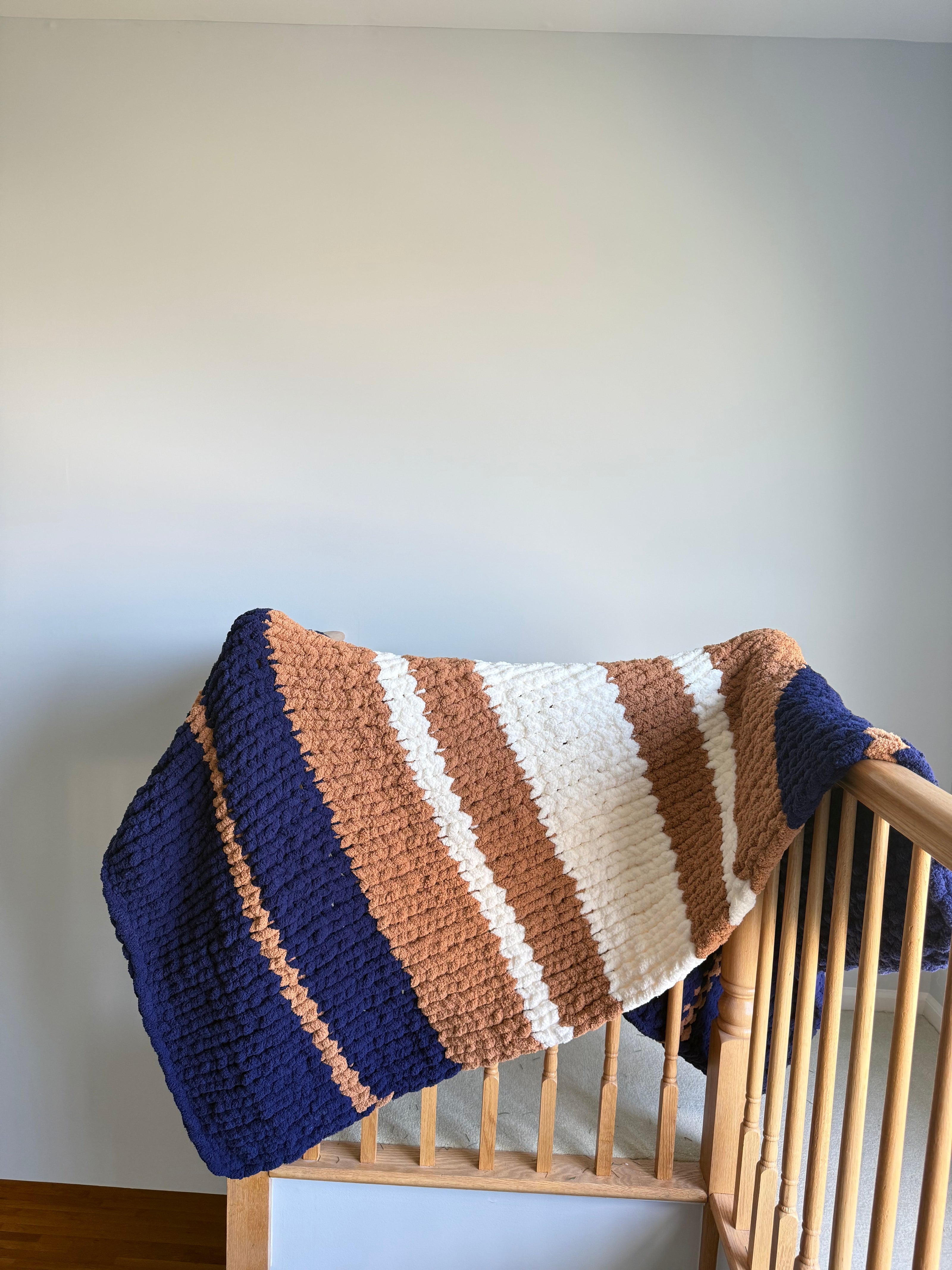 Harbor & Honey Chunky Knit Blanket — Handmade Finger Knit Cozy Throw
