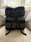 Onyx & Ash Chunky Knit Blanket — Handmade Finger Knit Cozy Throw