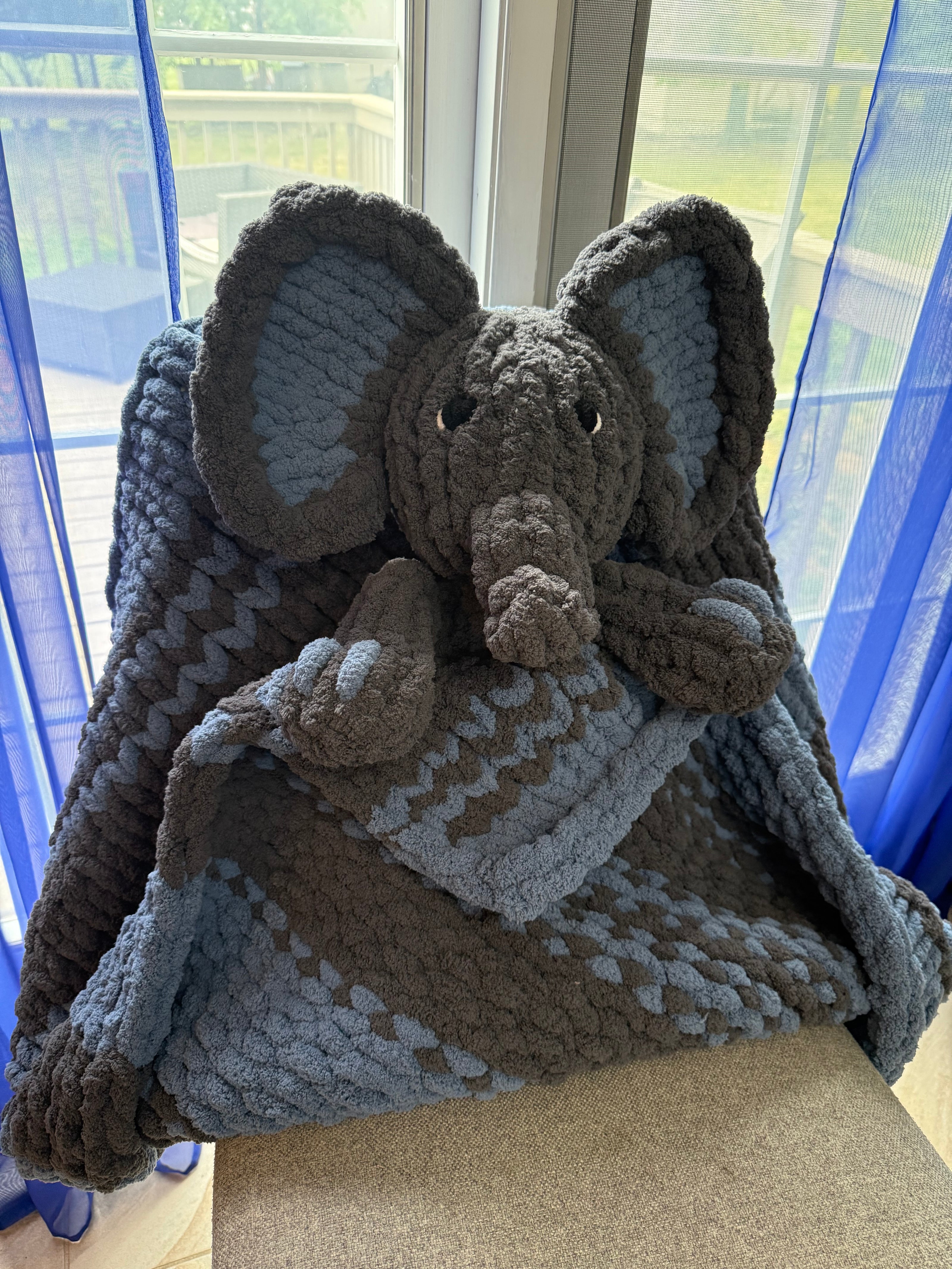 Elephant Plushie and Baby Blanket Set